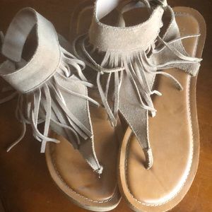 Fun fringe sandals!